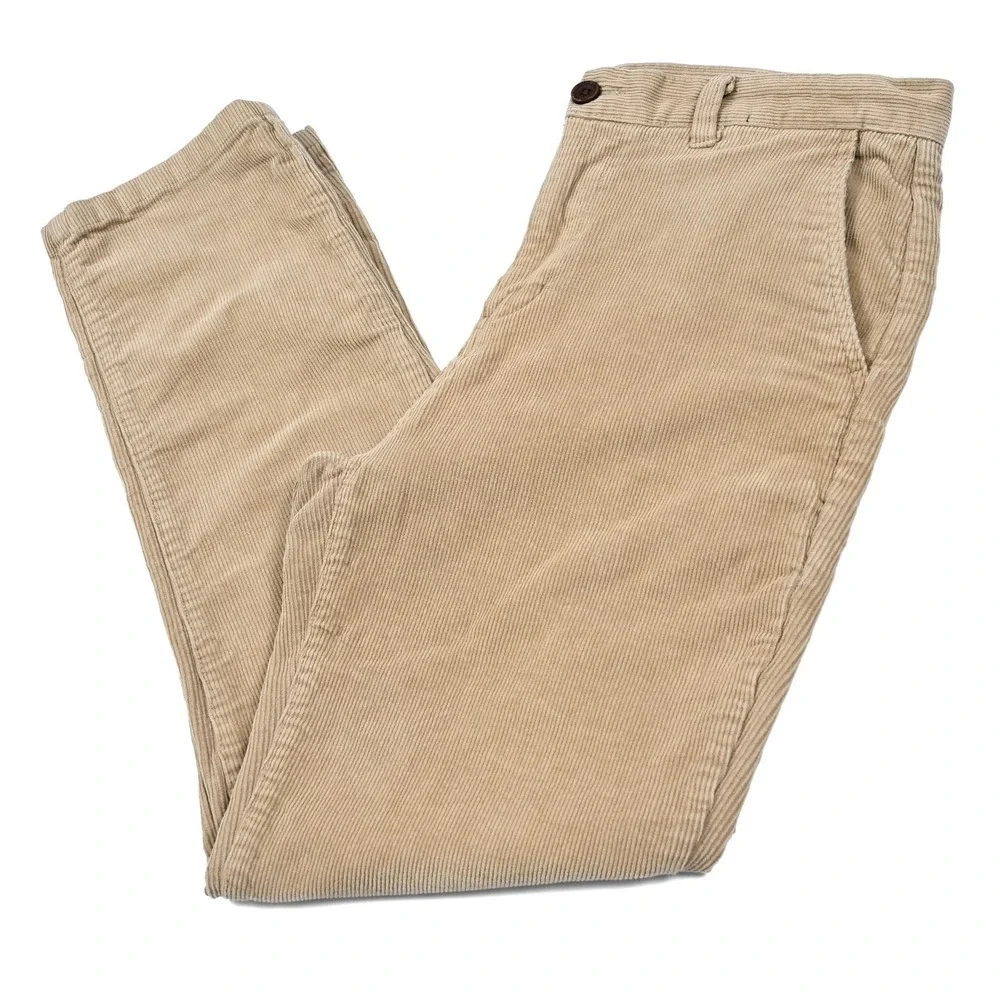 Katin Pipeline Corduroy Pants Men's 33 (34x29.5) Beige Stretch‎ Straight Surf